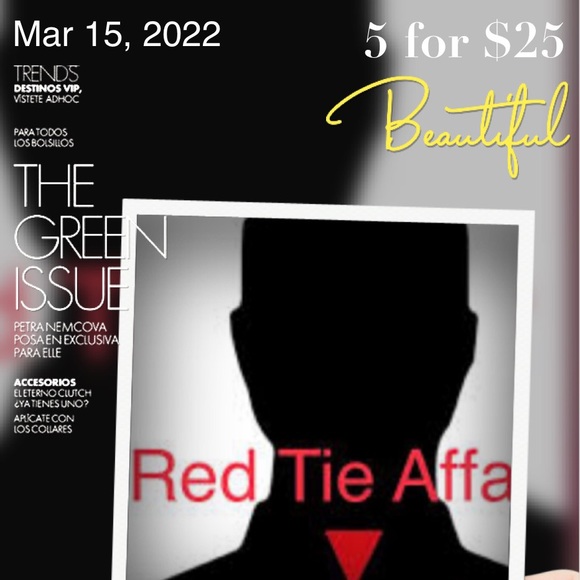 5 Solid Red Polyester Mens Tie(s) BUNDLE PRICE for All 5 Ties❗️ - Picture 3 of 16